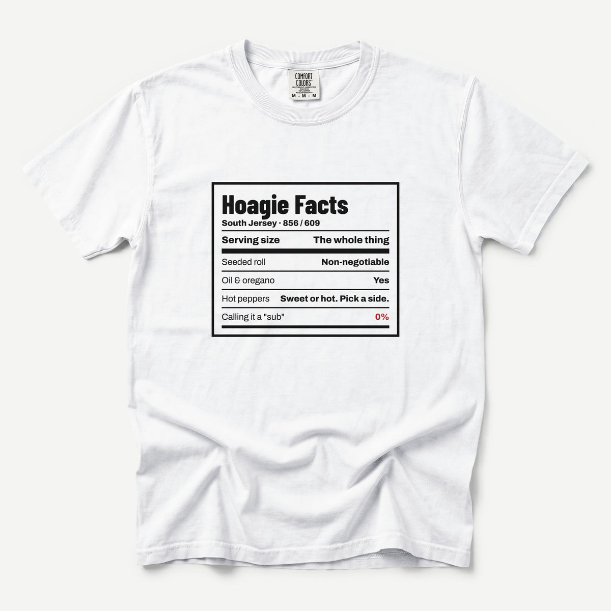 Hoagie Facts South Jersey Tee
