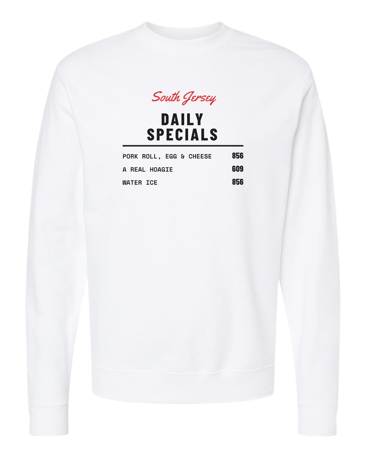 Diner Menu South Jersey Crewneck