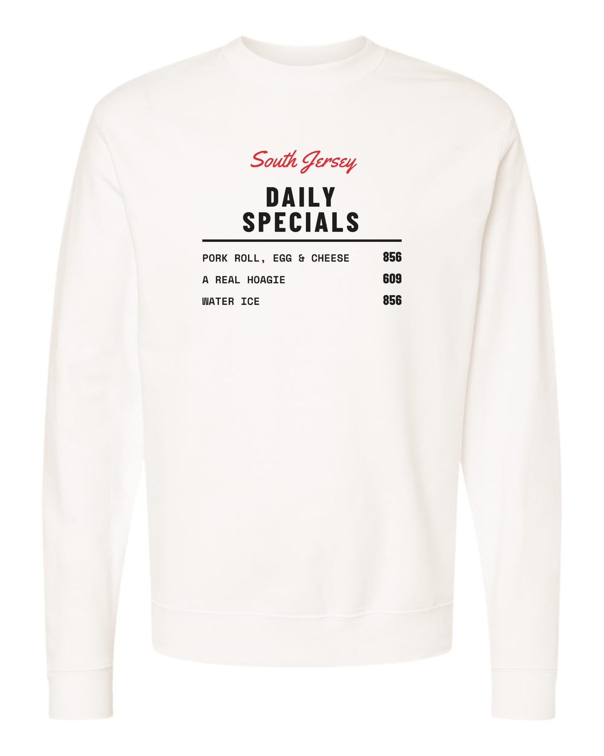 Diner Menu South Jersey Crewneck