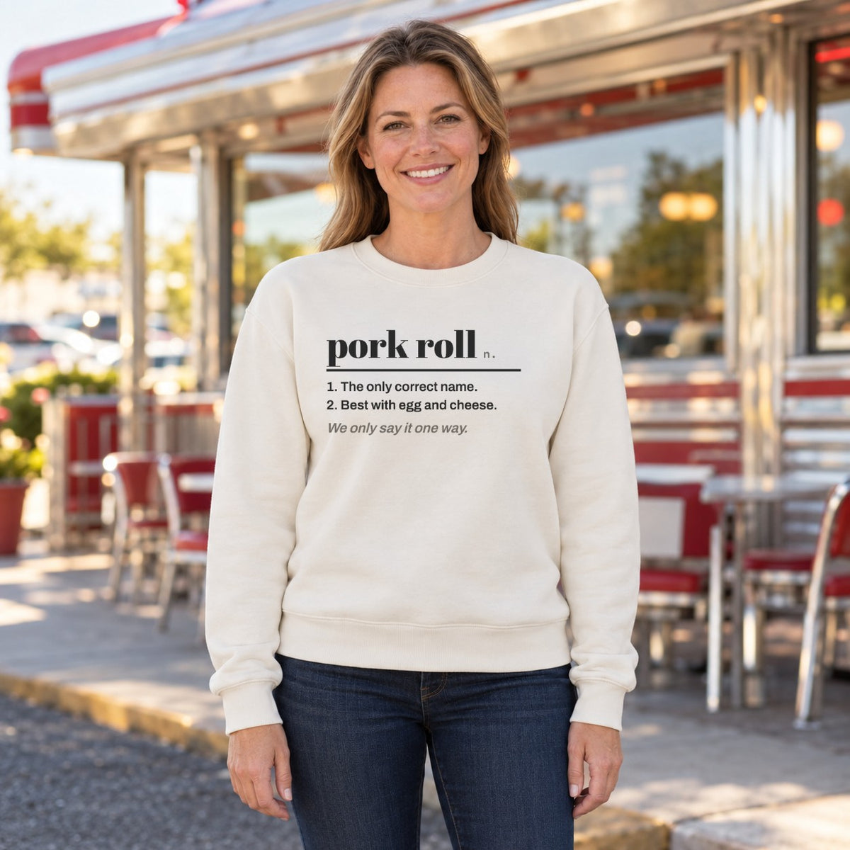 Say It Right Pork Roll South Jersey Crewneck