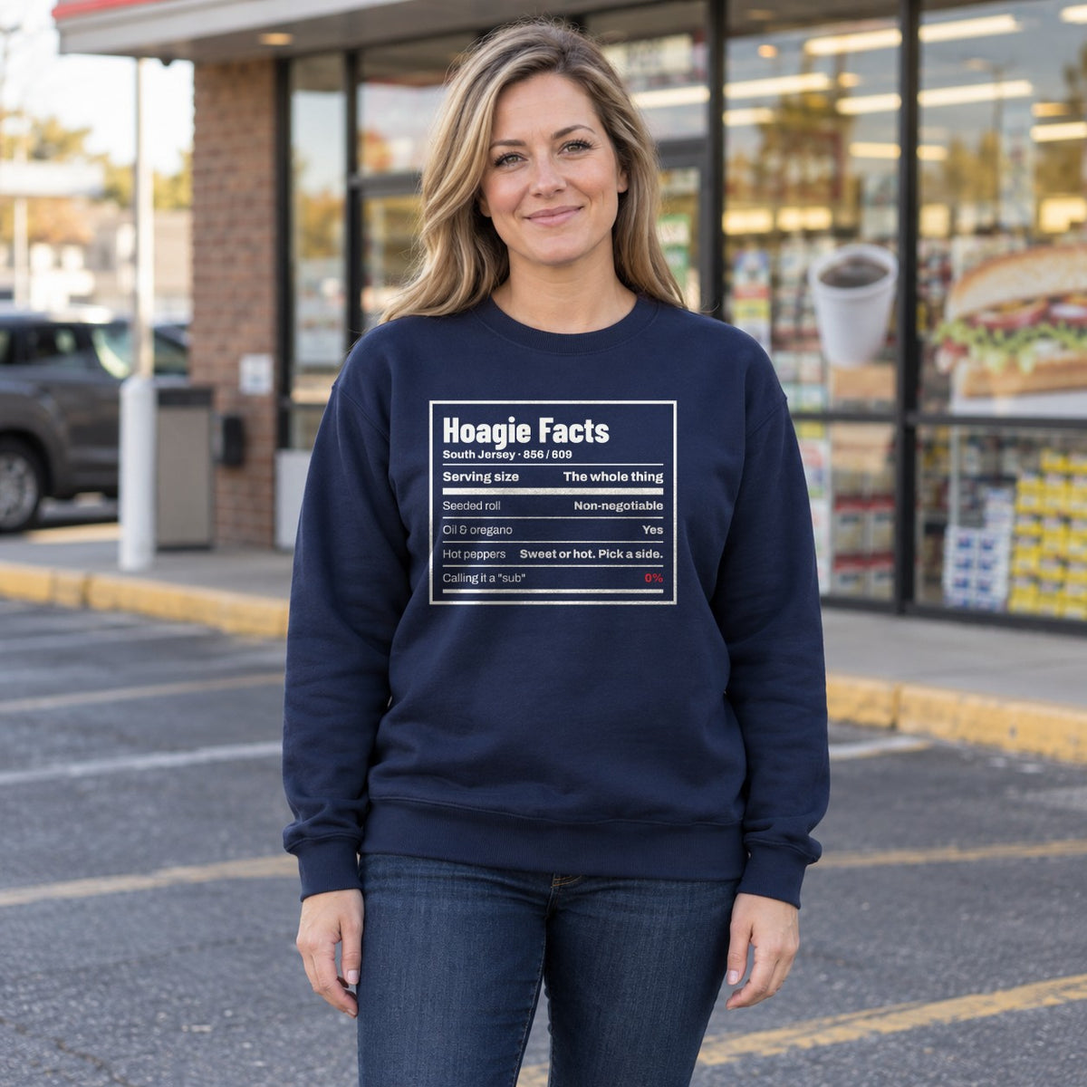 Hoagie Facts South Jersey Crewneck