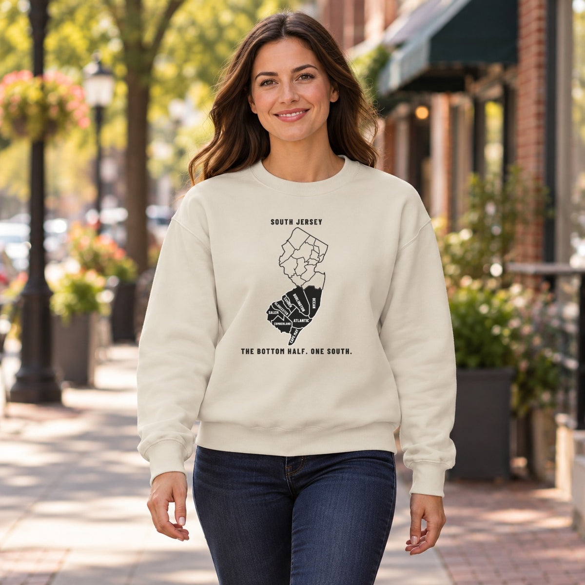 The Roster South Jersey Map Crewneck