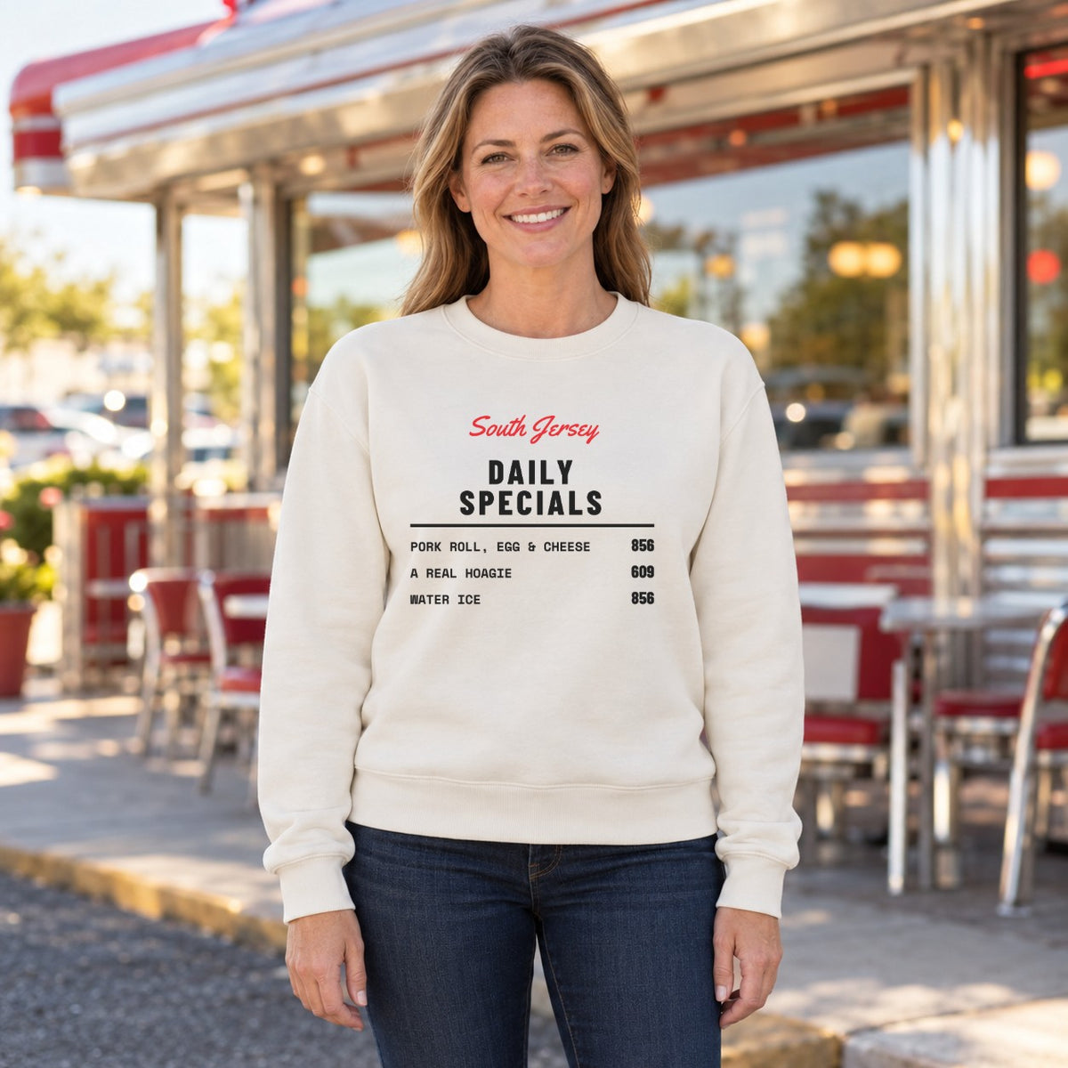 Diner Menu South Jersey Crewneck