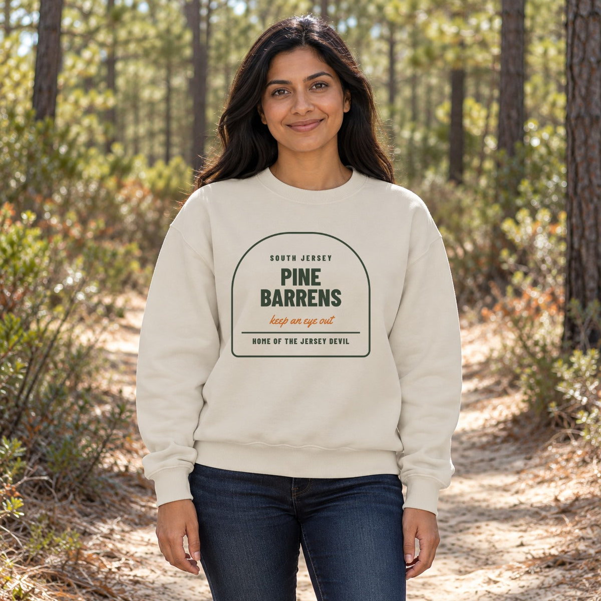 The Pines Pine Barrens South Jersey Crewneck