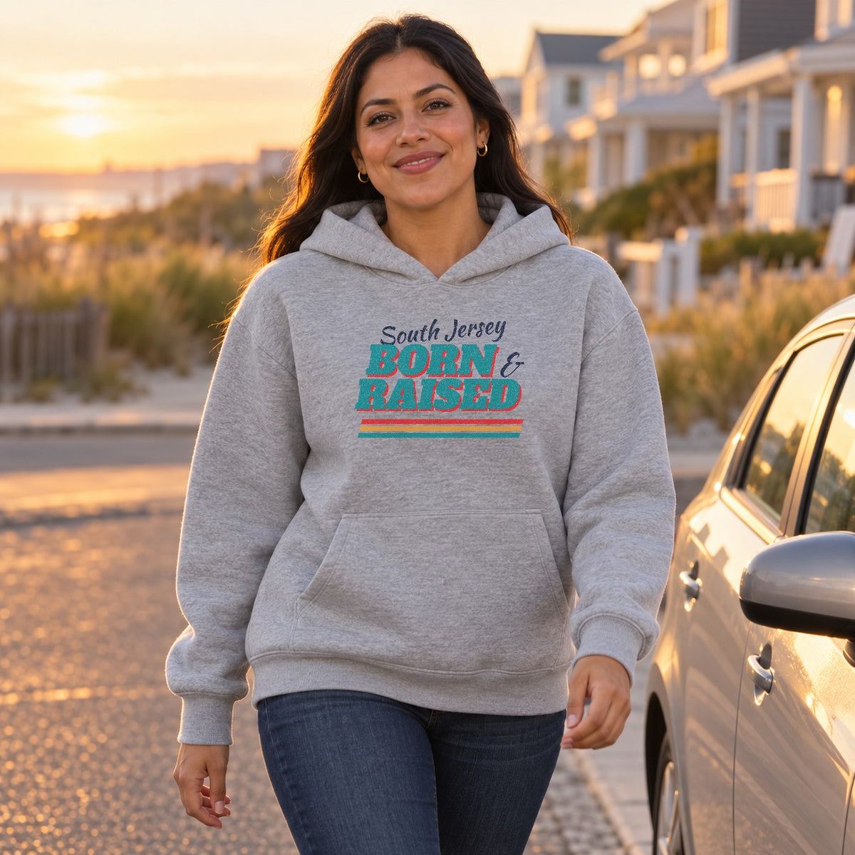 Born and Raised South Jersey Retro Hoodie