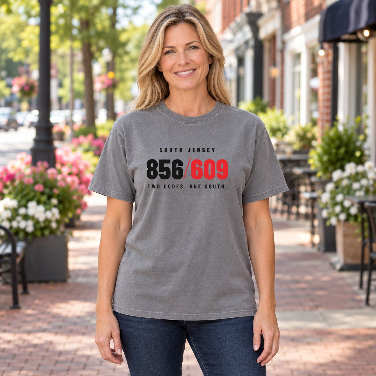 Two Codes 856 609 South Jersey Tee