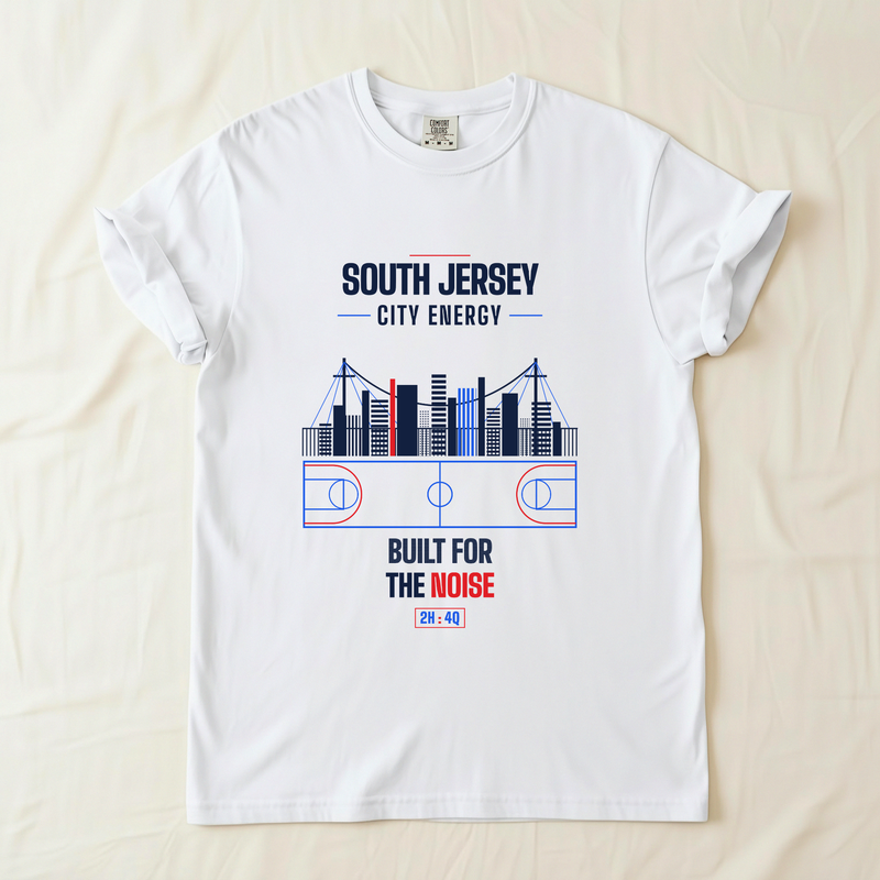 Built for the Noise | South Jersey City Energy Basketball Graphic T-Shirt